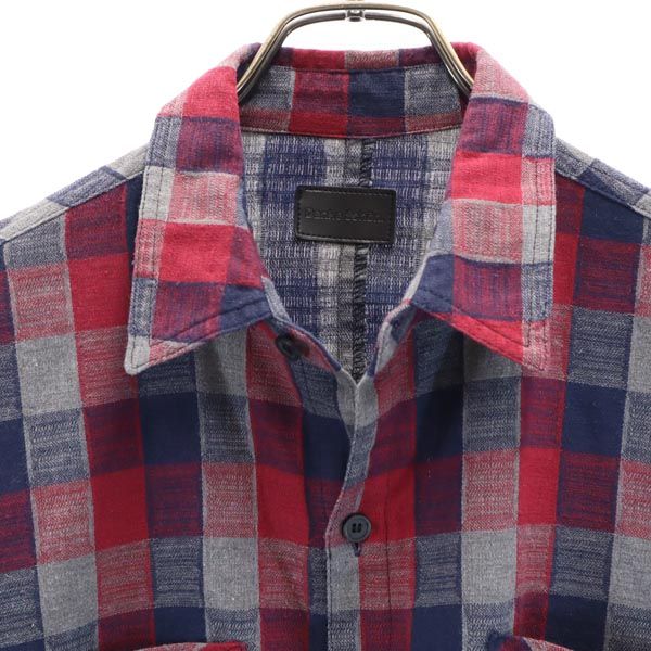 Danke Schon Linen Blend Cotton Check Pattern Long sleeve long shirt F Men's Used