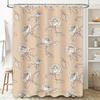 Modern Minimalist Bathroom Shower Curtain with Rose Flower Pattern, Perfect for a Spa-like Experience in Your Home Bathrooms Dec