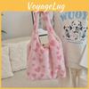 Soft And Fashionable Heart Shaped Plush Tote Bag Chic Crossbody Handbag For Women