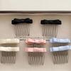 Ribbon Bowknot Hair Comb for Girl Hairpin Comb Hairclip Barrettes for Women Side Bangs Sweet Hair Styling Tool