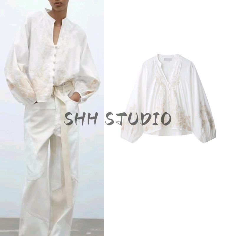 Summer Women's Clothing Fashion Style Asymmetric Hem Cotton Loose Lapels Long Sleeve Shirt Top 4786103