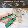 Wire Stripper Plier Multifunctional Cable Stripping Cutter Heavy Duty Electrical Wire Stripping Tool Wire Cutting Crimping Plier