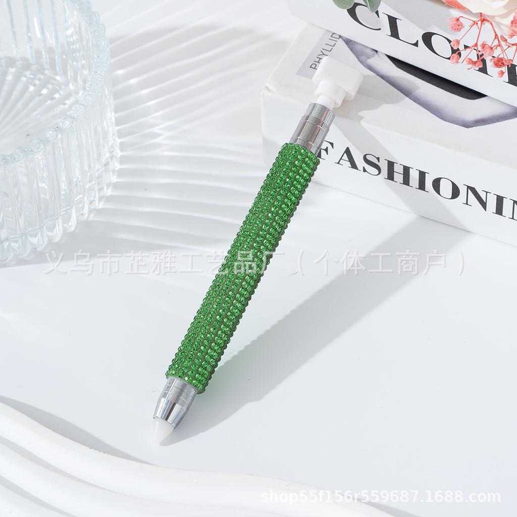 Diamond-encrusted nail art tools Double-head point pen wholesale Rotary push-pressing mud Sticky drill point pen Wave point drill pen