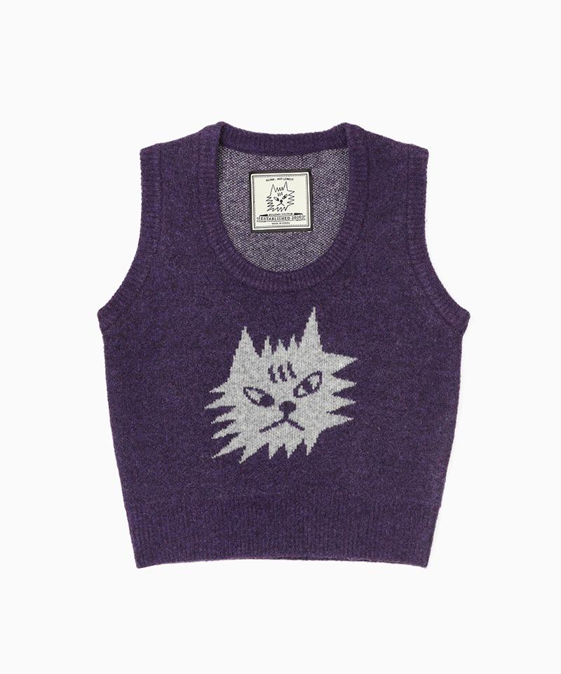 Holidayvisitor Mad Cat Vest - Purple