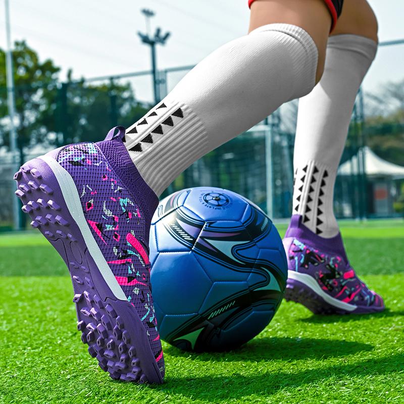 Men's Professional Football Boots Unisex Breathable Training Soccer Shoes for Outdoor Futsal Match Turf Grass Cleats Non-Slip