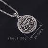 Retro Ethnic Style Dragon Necklace Men's Trendy Round Brand Texture Clavicle Chain Fashion High-end Pendant