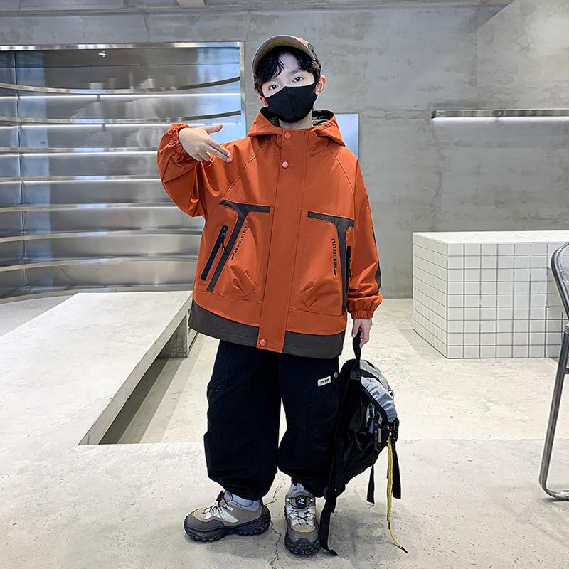 Boys Fashion Jacket Spring and Autumn Children Windproof Outdoor Jacket
