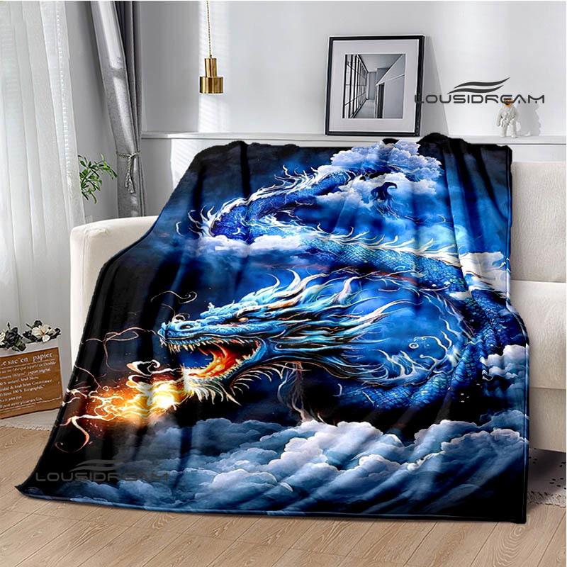 3D Retro dragon Printed blanket Flannel Warm blankets Soft and comfortable blanket bed linings cubre cama Birthday Gift