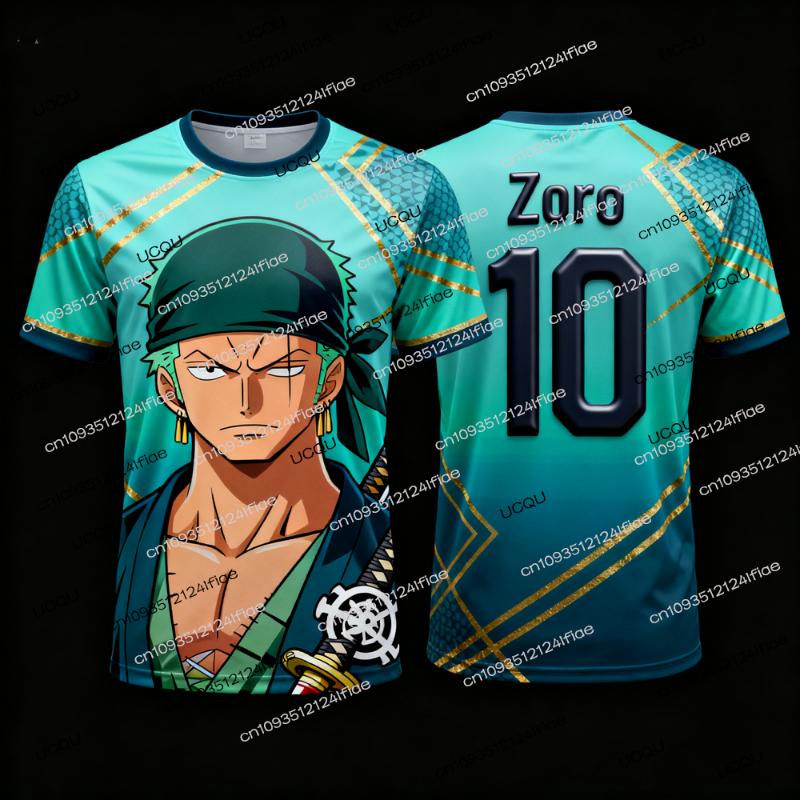 

2025 New Anime One Piece Luffy Special Edition Football Jersey T-shirt Kids Football Special Jersey Kit Mens/Womens Sports Shirt 3XL