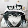 Комплект постельного белья Death Note Single Twin Full Queen King Size Bed Set Adult Kids Bedroom Duvet cover Sets 3D Print Anime Death Note