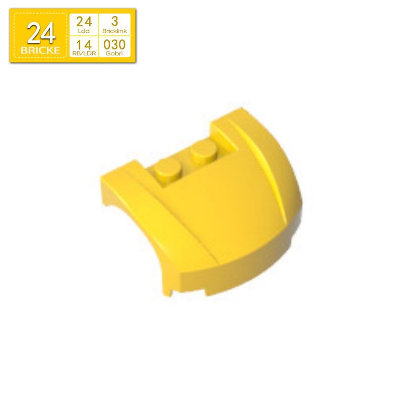 BRICKE Building Blocks 6x6 Round Plate with Handle - LEGO Compatible 24 pcs