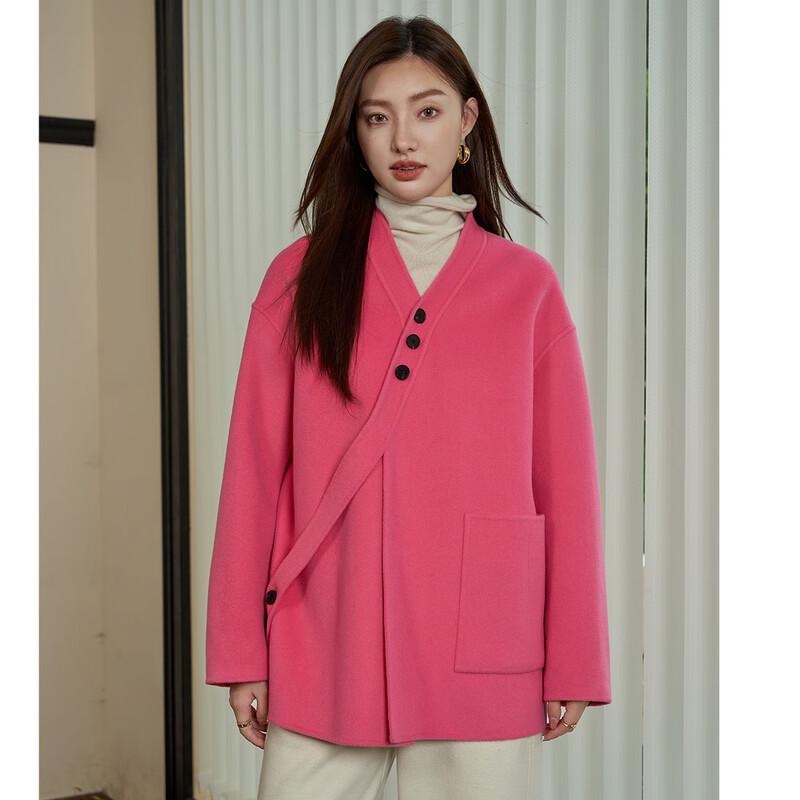 Iveni Cashmere Blend Loose Fit Double-Faced Wool Coat