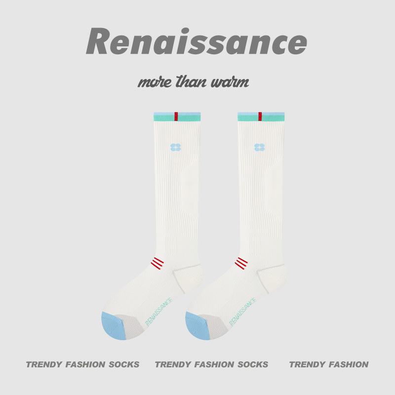 Calf Support Long Socks for Men Women Performance Wear Light Compression Sport Socks Professional Running Jump Rope Fitness