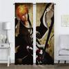 BleachS Kitchen Curtains for Living Room Curtain Partition Anti-mosquito Curtains 2 Pieces Halloween Decoration Shades Blackout