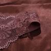 Women's Thong Floral Embroidered Lace Sexy Transparent Adjustable Belt Underwear Butterfly Knot Low Waist Briefs