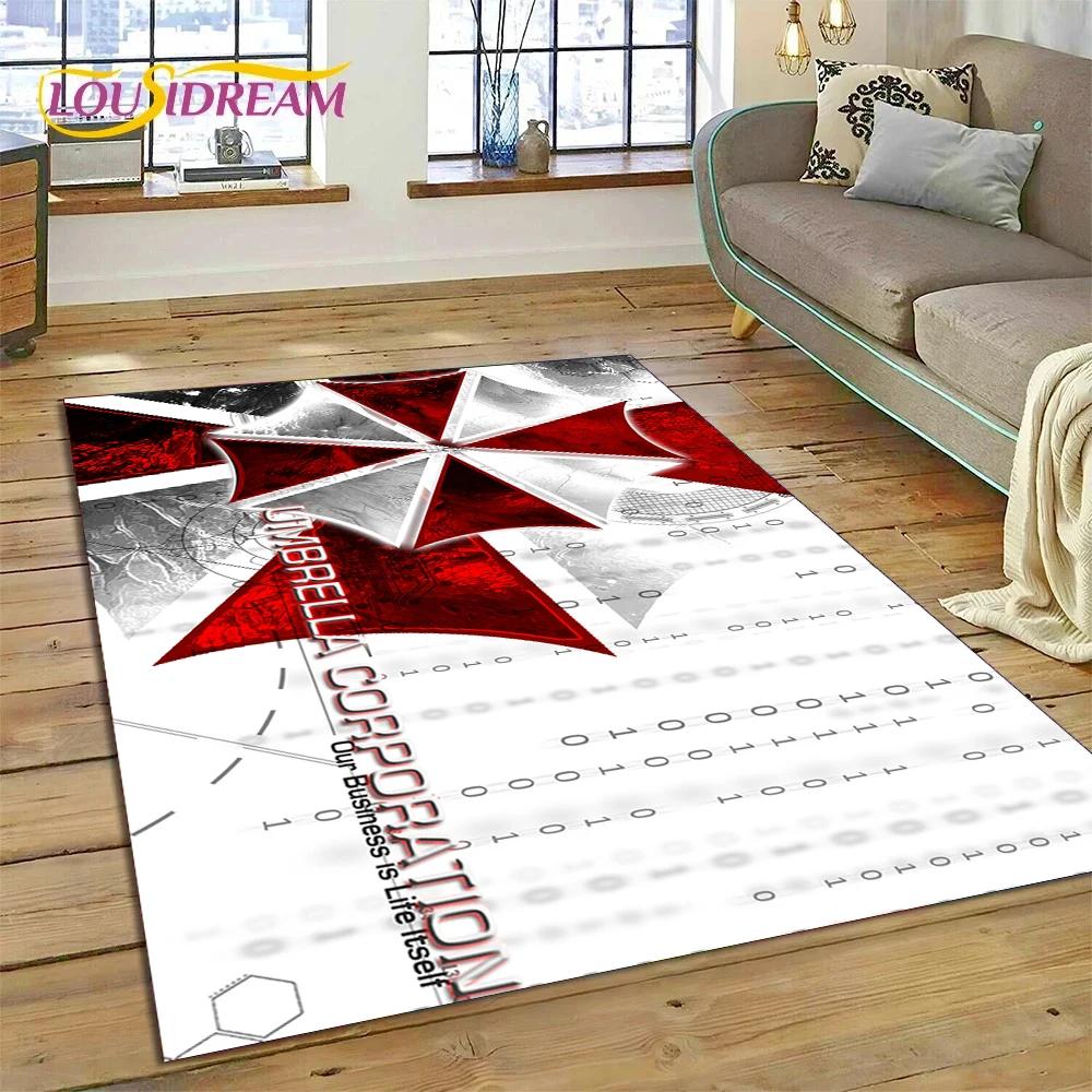 3D Horro Games R-Resident Evil Gamer Carpet Rug for Bedroom Living Room Home Sofa Decoration,Child Game Large Decor Floor Mat