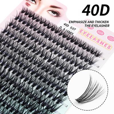 280 Demet 10D 20D 30D 40D Kirpik Uzatma Takma Kirpik Küme Doğal Kirpikler Yumuşak Vizon Kirpik 9-16mm Karışık Kendin Yap Bireysel