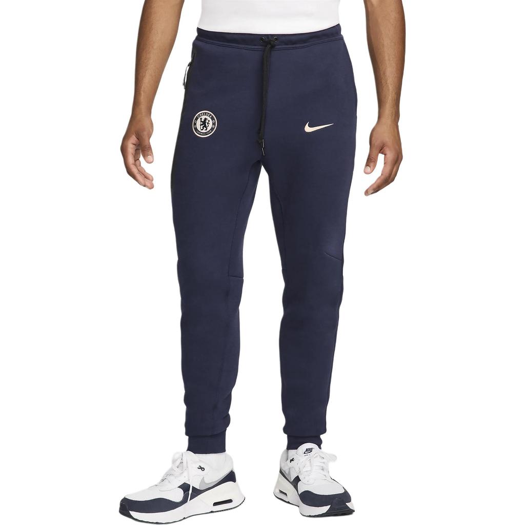 Nike Chelsea FC FW24 Tech Fleece Drawstring Cuffed Casual Sports Pants Men Pants Obsidian FN8486-451