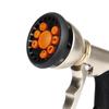 Pressure Garden Ring Hose Spray Nozzle 9 Adjustable Patterns, Anti-Rust Non-, Made of Alloy
