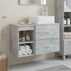 Bathroom Furniture Set 2 Pcs Concrete Grey Wood Based Material