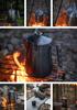 Camping Moon Bonfire Kettle Open Fire Fireplace Kettle Camping Kettle Integrated Molding Stainless Steel 304 1.5L SW-6