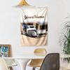 Peterbilt Heavy Trucks Custom Your Name Wall Decor Tapestry Art For Pet Memorial Birthdaywedding Party Backdrop Family Gift