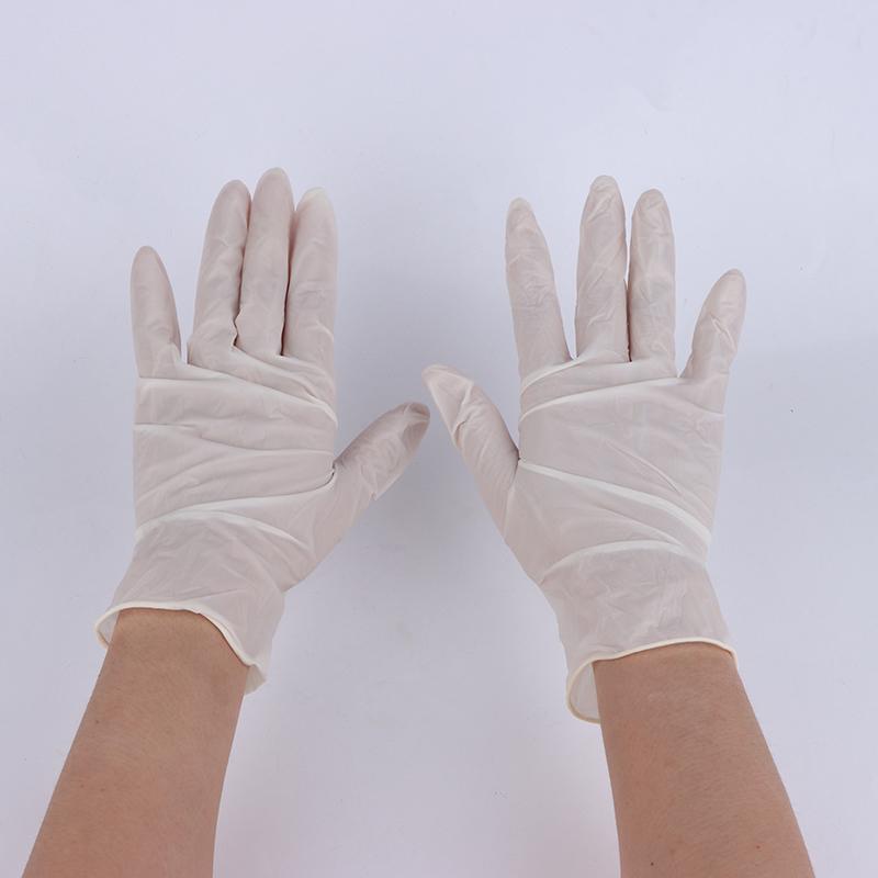 50Pairs White Medical Gloves Disposable Sterile Rubber Latex Surgical Examination Packaging Special For Medical Care