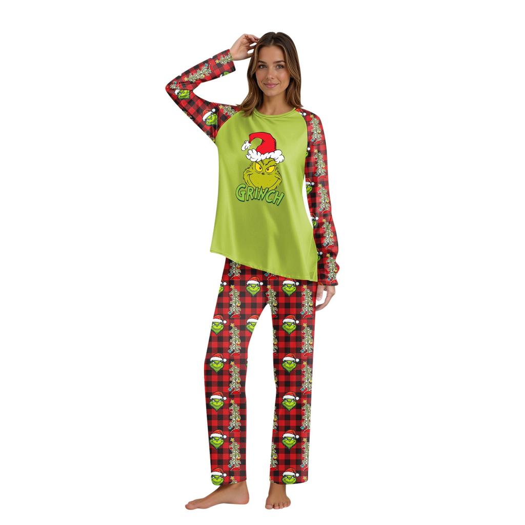 Christmas Prints Family Matching Long Sleeve Tops+Pants Set Family Matching Sets