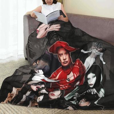 Lady Gaga Mayhem New Album Music Blanket Portable Fleece Sofa Throw Blanket for Home Bedroom Office Throws Bedspread Quilt