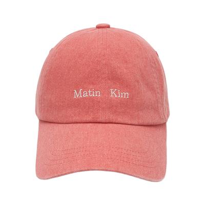 Matin Kim Matin Mini Classic Logo Ball Cap Light Orange