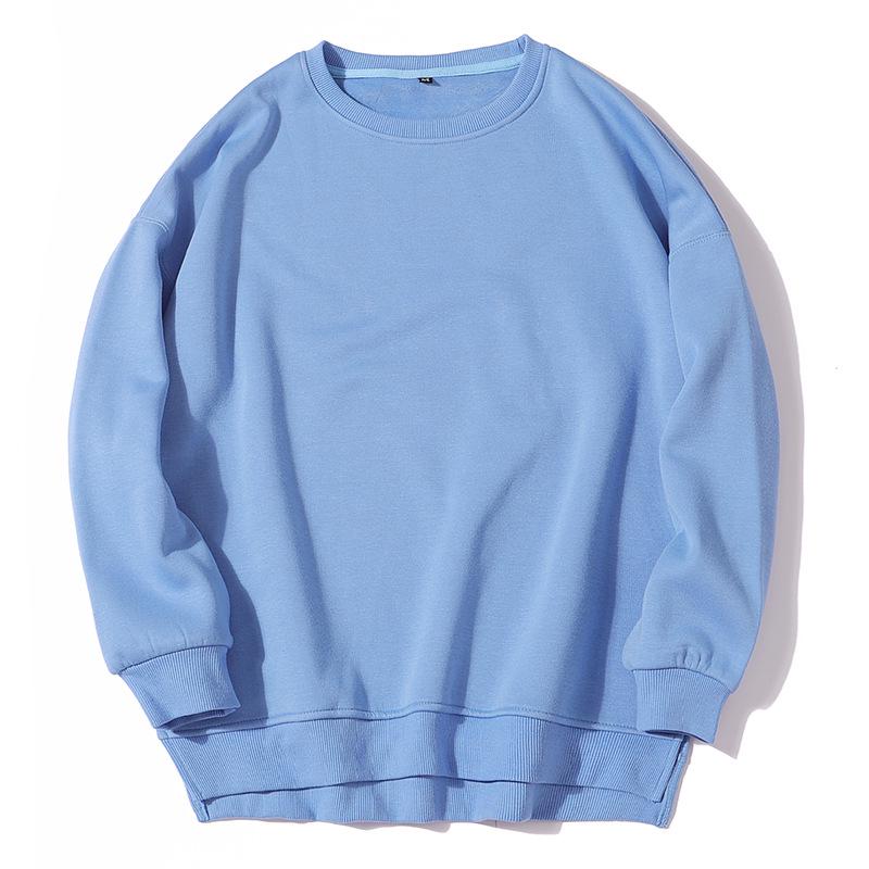 Women's 280g Thin Style Round Neck Pullover Sweatshirt - Solid Color, In Stock