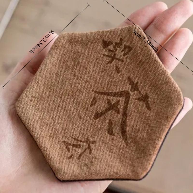 

1pc Cup Mat Vintage Tie Dye Burnout Cloth Coaster Zen Tea Ceremony Heat Insulation Tea Tray Home Deco