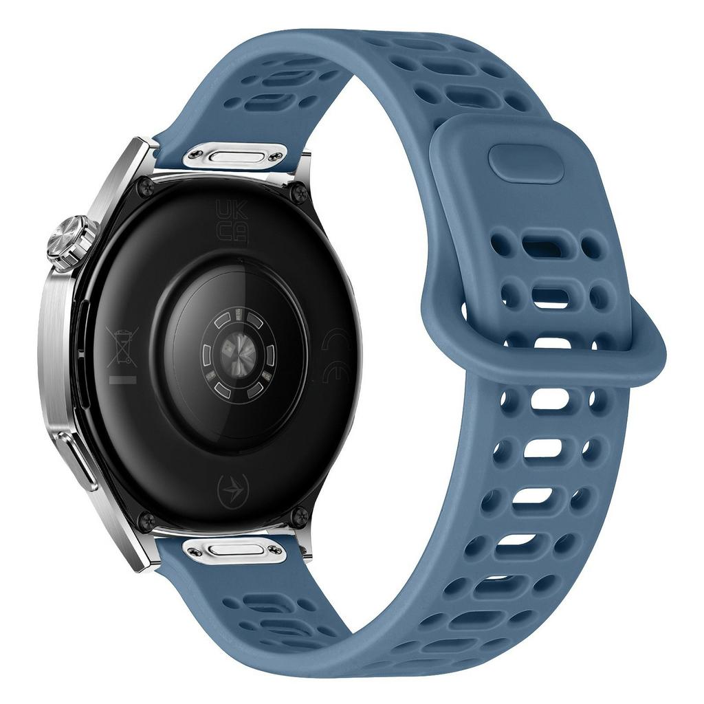 For Samsung Galaxy Watch7 44mm / 40mm Silicone Watch Band 20mm Quick Release Button Hollow Reverse Buckle Wrist Strap