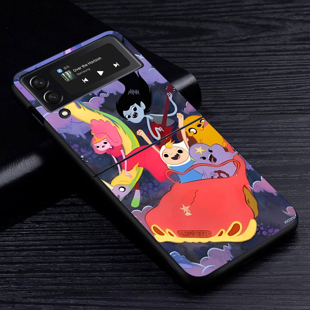 Fionna & Cake Case for Samsung Galaxy Z Flip4 Flip3 5G PC Hard Cell Phone Shell Z Flip 4 3 Black Coque Zflip4 Zflip3 Cover