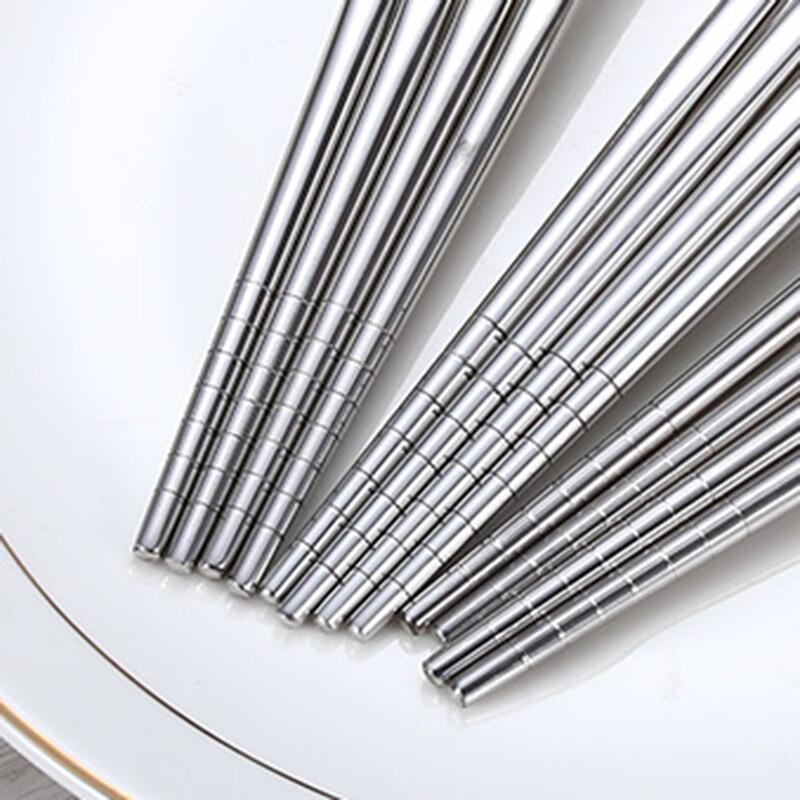 304 Stainless Steel Square Anti-slip Chopsticks
