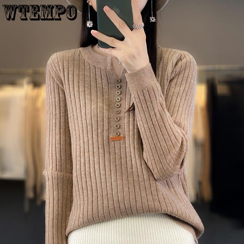 Autumn Women's Sweater Temperament Pullover Round Neck Regular Sweater Women's Knitwear