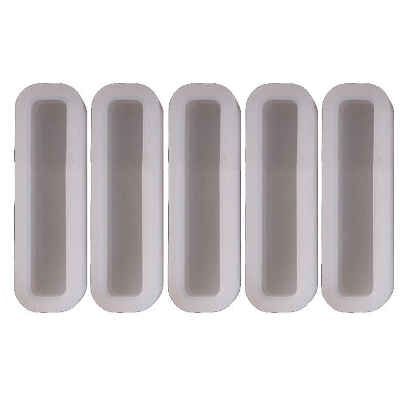 

5 Pcs Long Ogan Pendant Silicone Mold Crystal Epoxy Resin Pendant Molds for Key Chain Crafts Decoration Production