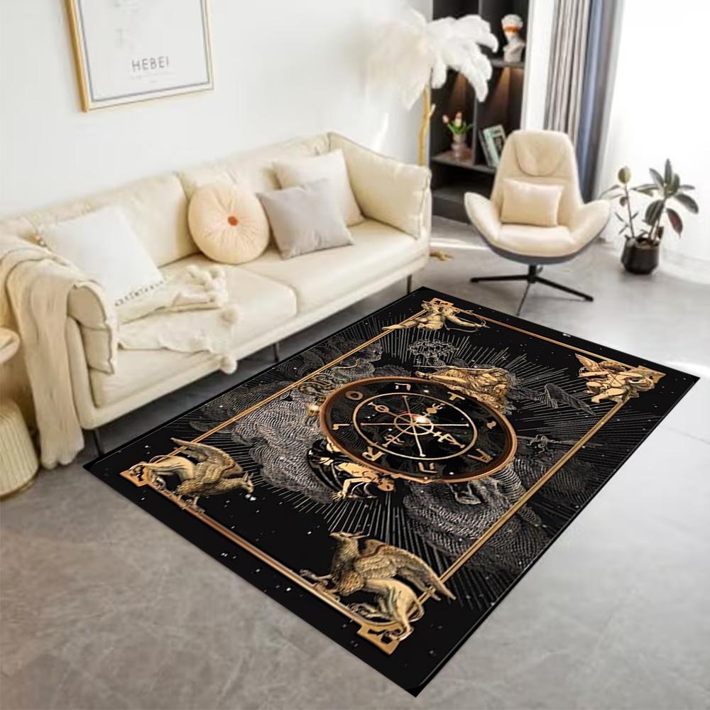1pc compass rug home carpet non slip design for bedroom gift