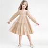 Girls' Fashion Cute Solid-Color Doll-Style Forest-Inspired Long-Sleeve Sweet Dress