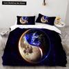 Yin Yang King Queen Duvet Cover Mandala Bohemian Bedding Set Retro Lotus Tai Chi Bagua Comforter Cover Chinoiserie Quilt Cover