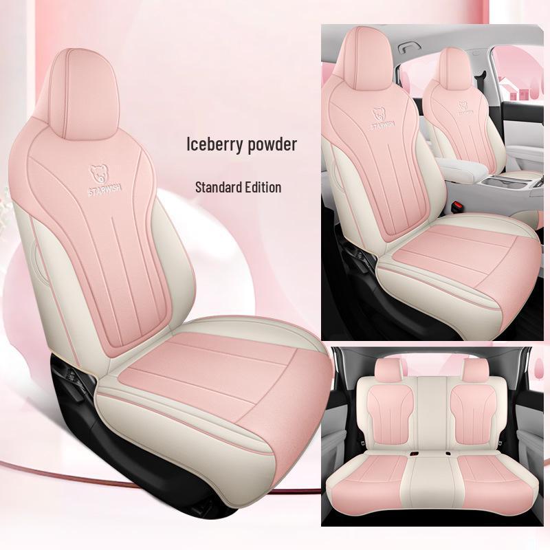 Geely Xingyuan 4-Season Full Coverage Cotton Linen Car Seat Covers with Cartoon Design. 66.53.20