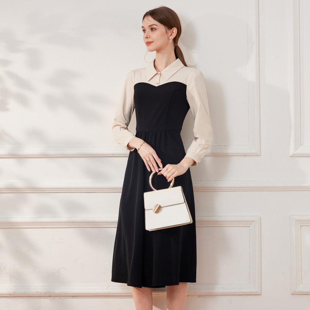 Fashionable French Style Fake Two-Piece Dress