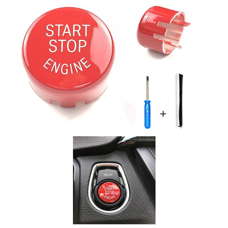 Car Engine START Button Replace Cover One Button Start Button for BMW E Chassis 320 520 525 3/5/7 Serises Ignition Switch Kit