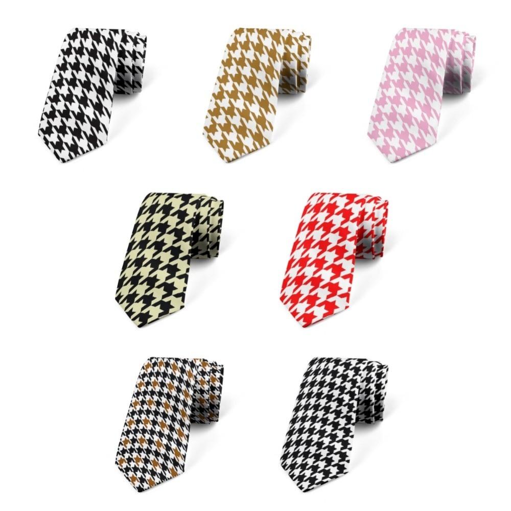8cm Classic Tie Narrow Men Necktie Fashion Houndstooth Tie Unisex