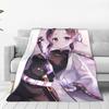 Demon Slayer Kochou Shinobu Blanket Flannel Summer Kimetsu No Yaiba Kamado Nezuko Soft Throw Blanket for Bedding Couch Quilt