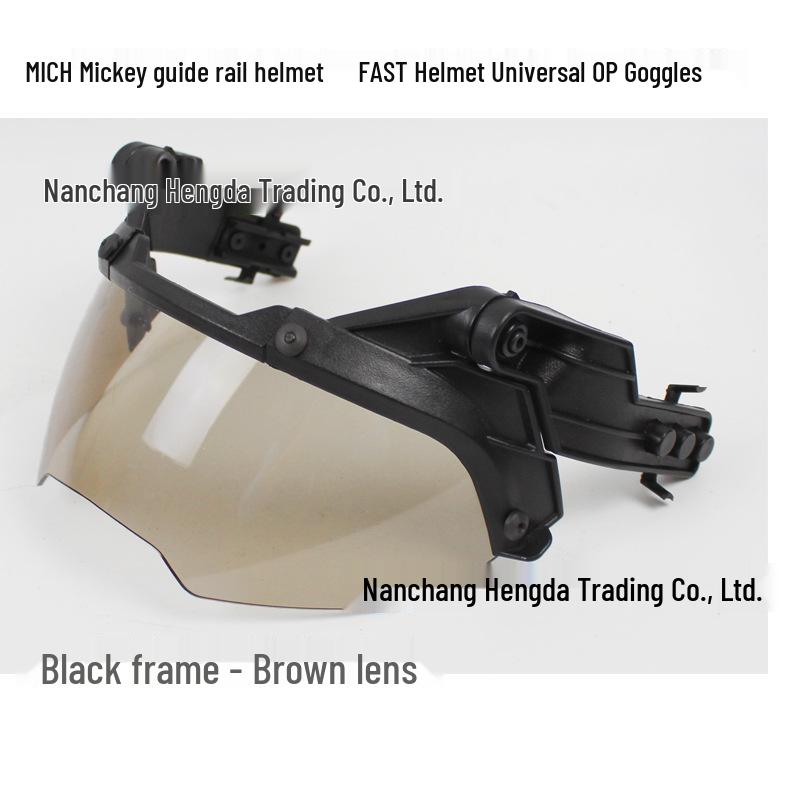 Adjustable FAST Tactical Helmet with Explosion-Proof Goggles - Compatible with MICH and Myopia Glasses for Cross-Border Ops and Riot Control.