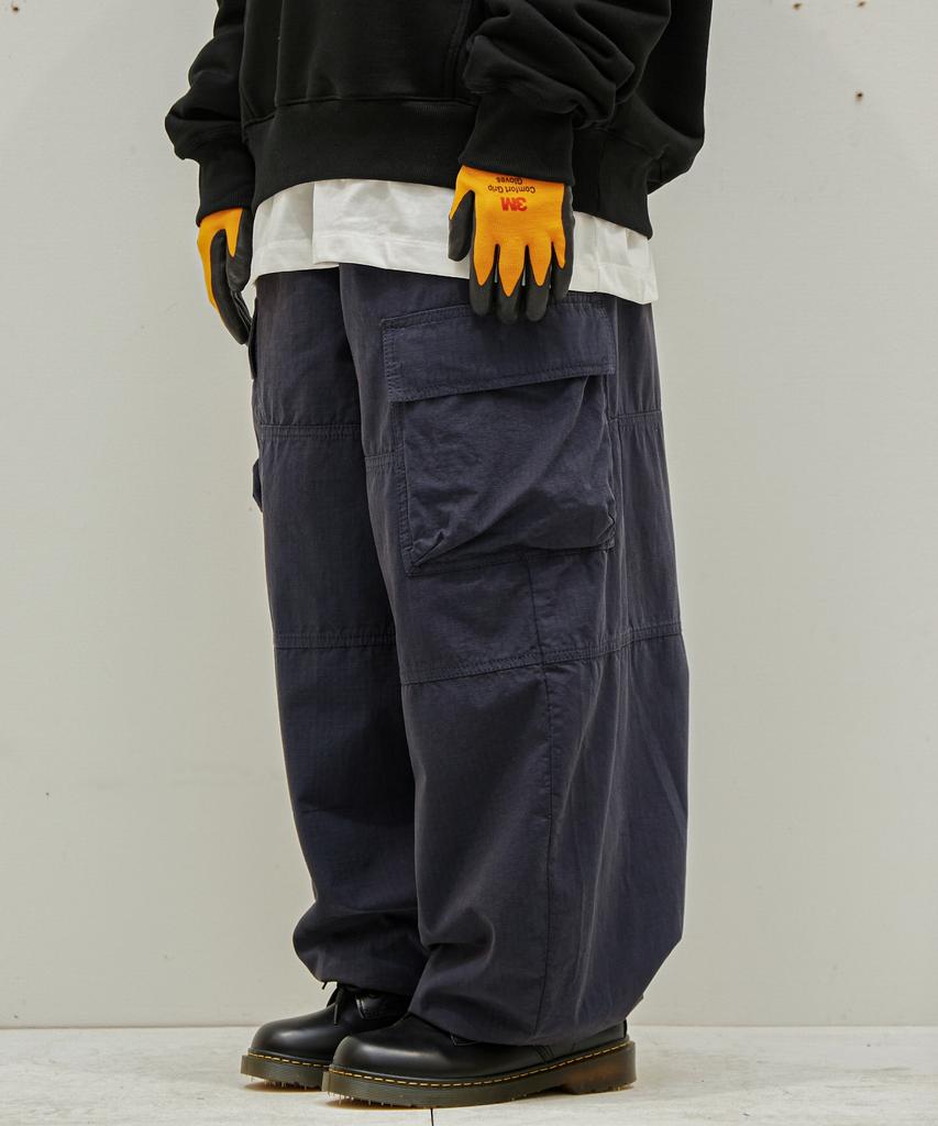 Iseuteuseobiseusyab Ballon Dyed Cargo Pants - Charcoal