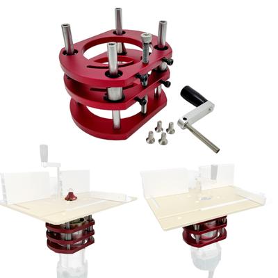 Router Lift Table Zvedací plošina Stojan Dřevo Frézování Dřevoobrábění pro průměr 64-66 mm Motor Trimmer Gravírování