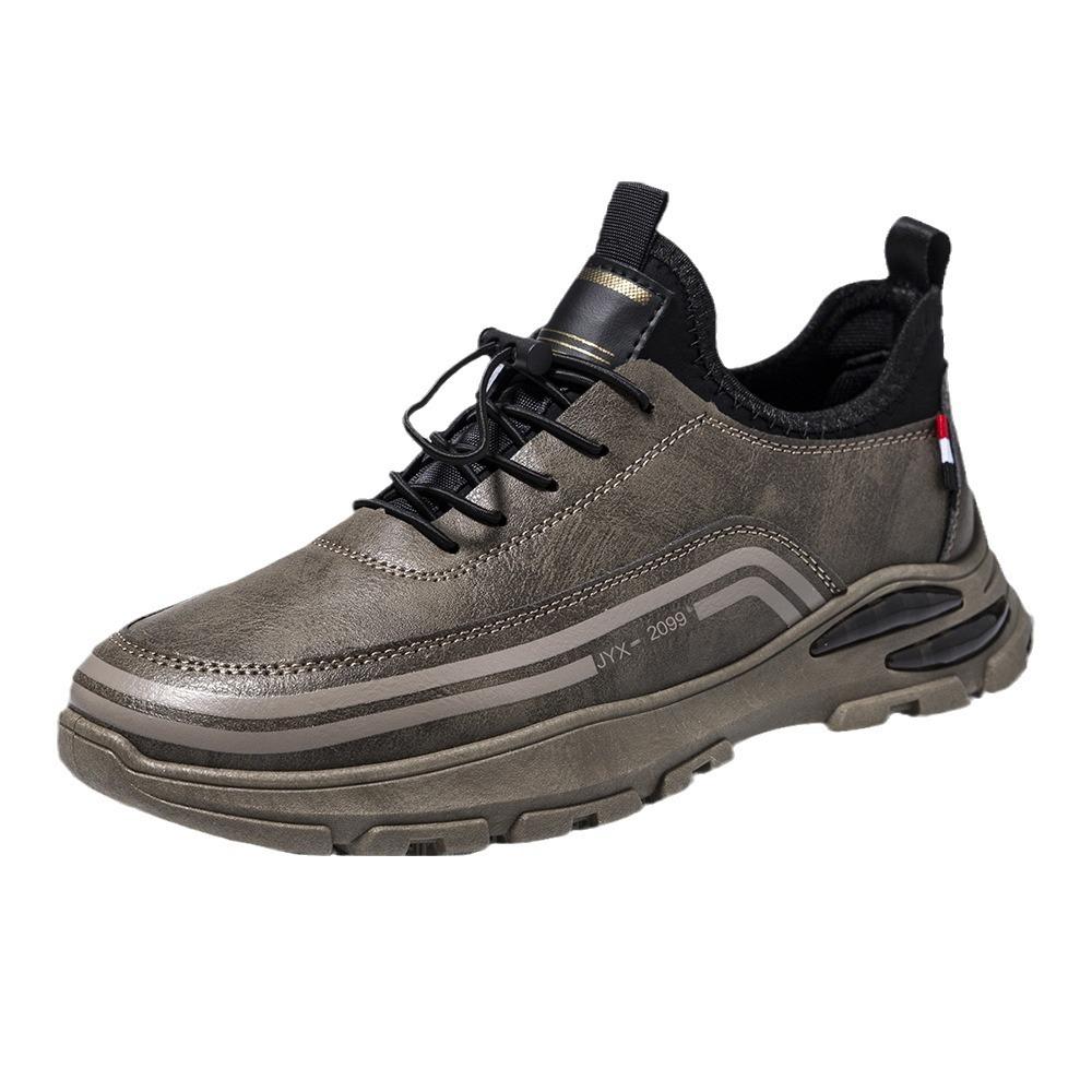 Shoes Men's Shoes Spring and Autumn Sports Shoes Trendy New Large Size Casual Leather Men's Velvet Breathable Dad Shoes