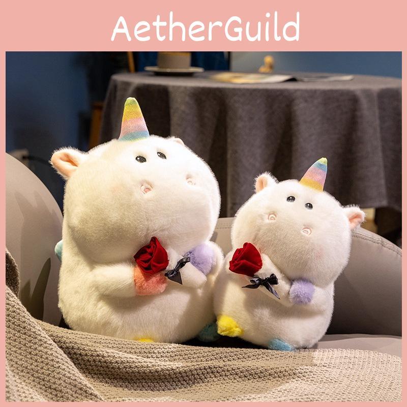 Adorable Rose Unicorn Plush Toy Valentines Day Perfect Gift Ornaments Doll